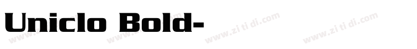 Uniclo Bold字体转换